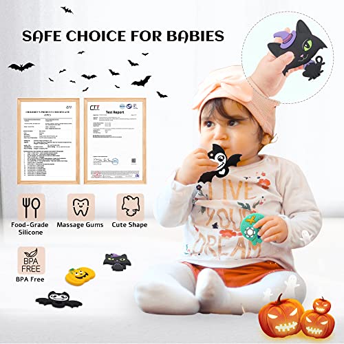 Силиконовата Детска играчка-прорезыватель Smore Бебе за допир изследвания, Облекчение при прорезывании зъбите на Хелоуин, Помага за Успокояване на Възпалените венц?