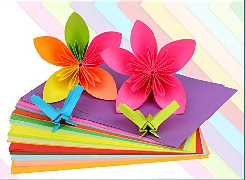 100 Листа Цветен Копирната хартия с формат А4 Многофункционална Двустранен Хартия за Оригами, Сгъване Хартия, 10 Цвята, Хартия за набор на текст, Ръчно изработени, за р