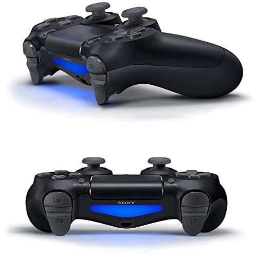 Контролер на Sony PS4 Безжичен контролер DualShock 4, катранен, за PlayStation 4, В комплект с докинг станция