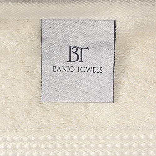 Кърпи Banio 6 Опаковки, 2 Хавлиени кърпи за баня, 2 Кърпи за ръце и Гъба 2, Луксозни бързо съхнещи кърпи от Турски памук