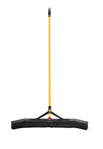 Метла Rubbermaid Commercial Products Maximizer, выдвигающийся до центъра, с Универсална четка, с ширина 36 инча, черен