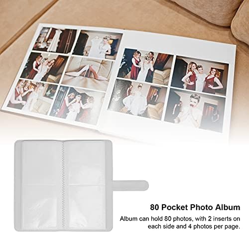 Албум за Албуми, Фото албум Семеен DIY Подарък Фотоалбум 80 Джобове Фотоалбум в Изкуствена Кожа Корицата на Запис