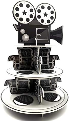 Qidiwin 3-Нива Поставка за Кифли от Стиропор с дизайн сонда за филм за Вечерни Бижута, Поставка за Кифли с намотка