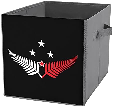 Нов Флаг на Нова Зеландия Сгъваеми Кутии За Съхранение Printd Тъканни Кошница-Кубчета Кутии с дръжки за Дрехи, Играчки, 11x11x11