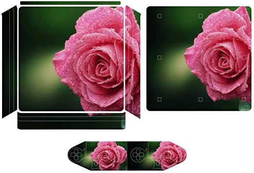 VJHGE Rose (Flowers) Скинове за контролер PS4-Стикер от PVC на цялото тяло, Стикер-стикер за контролер PS4 - Смекчаване и защита от драскотини, Тънка Матова