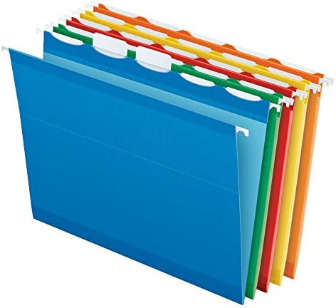 Висящи папки с повишен раздели Pendaflex Ready-Tab Размер за писма, Различни цветове, 5 табове, 25 / BX (42592)