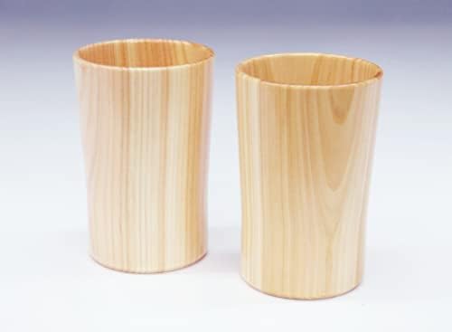 Традиционните Дървени Чаши за саке Хиноки - Японски Кипарис - Комплект от 2-те парчета - Ръчно изработени в Япония