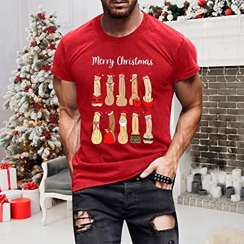 XXBR, Коледни тениски с къс ръкав за мъже, Дизайнерски костюми с грозни коледа принтом, Забавни спортни тениски с