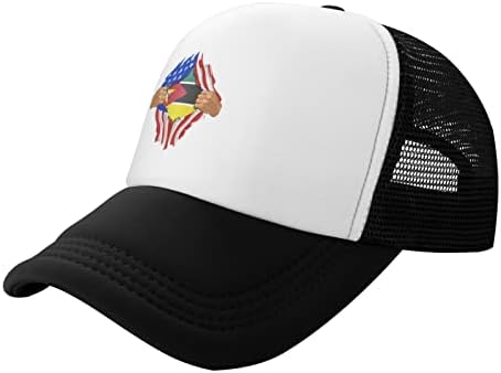 Детска бейзболна шапка със знамената на САЩ и Мозамбик BOLUFE, има добра пропускливост на въздуха, естествен комфорт и пропускливост на въздуха