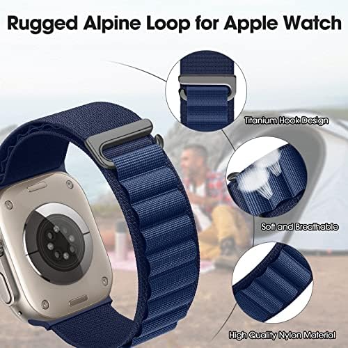 Въжета MAKCPOIMER Alpine Loop, съвместими с каишка на Apple Watch 38 мм 40 мм 41 мм 42 мм 44 мм 45 мм на 49 мм за жени и