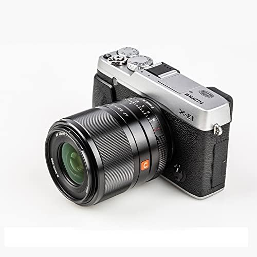 Обектив Viltrox 23mm f/1.4 F1.4 XF с голяма бленда, APS-C STM с автоматично фокусиране за фотоапарати Fuji Fujifilm X-Mount XT30 XA5 XA7 XT2 X-T3 X-H1 X20 X-T20 X-T10 X-A1, X-A2, X-A3, X-A5 X-A7 с филтър на обектива - Черен