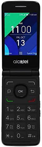 Alcatel QUICKFLIP 4044C | 4G LTE | HD Voice fliphone | Cricket е Отключена за T-Mobile и AT & T, Сив, 4 GB