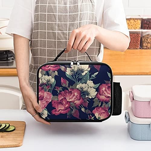 Чанта за Обяд Love Rose Подвижна Кожена Кутия С Дръжка За Приготвяне на Храна Титуляр за многократна употреба Чанти За Пикник