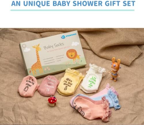 snawowo Две Опаковки на Предмети от първа Необходимост за бебето, Детски Чорапи и фен за детски колички, Подаръчен Комплект за Бебе, подарък За Душата