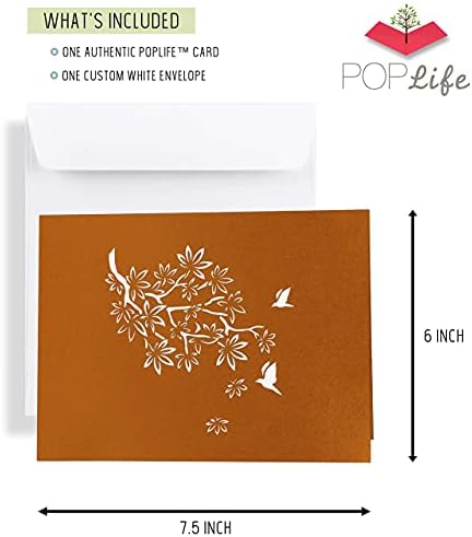 PopLife Оранжевото Кленовое Дърво 3D Всплывающая Есенна Картичка - Годишнина, Всплывающая Картичка за Рожден Ден, Благодаря,