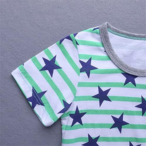Детска Ежедневни Тениска САЩ с Американския Флаг, Къс Ръкав, през Цялата Силует, Памучен Ежедневни Лятна Риза За Деца, Топ