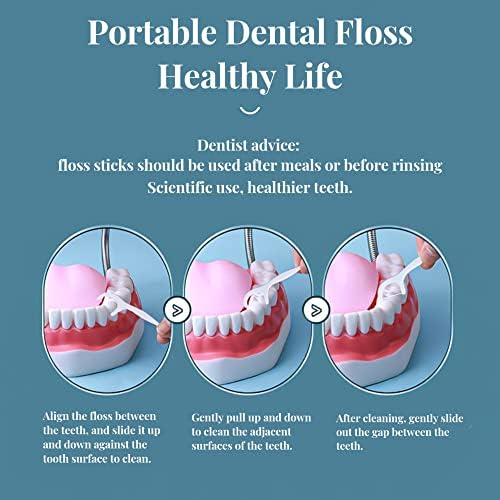 Конец за зъби DOUCEUR 100 Пръчки В Индивидуална Опаковка - за Еднократна употреба Конец за Зъби За Грижи За Зъбите и Премахва Петна По Зъбите