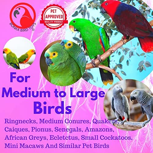 Bonka Bird Toys 867 Голяма Пръчка Цветни Дървени Дъвчене Клюн на Папагал Папагал Вълнисто папагал Ара Африкански Сив