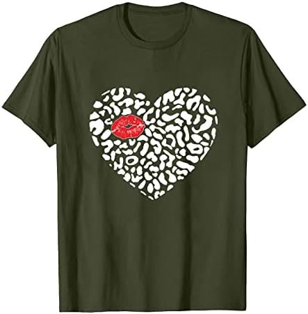 Тениска за Свети Валентин, Тениски в Клетка с Принтом Две Сърца, Потници за Жени, Мъже, Тениска с Къс Ръкав и Кръгло Деколте,