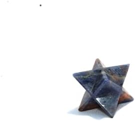 Содалит Меркаба 1 инч Звездна Струя Международен Изцеление Скъпоценен Камък Духовната Божествена Индия, A ++ Кристална