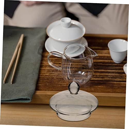 DOITOOL 3 бр. Аксесоари за Чайника Прозрачни Стъклени Чаши за Кафе със Стъклен Кафеена чаша с капак Прозрачен