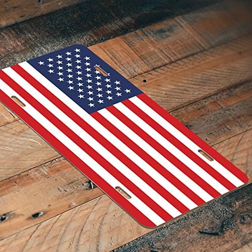 Етикет с Номер запознат с Флага на Съединените Щати, Метална Новост за Суета | Метал с UV-печат на Хартата на САЩ