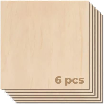 Бреза Шперплат-18 БР. с вар 6 бр., Тънки дървени листове 1/8 12 x 12 Необработанная Дървесина за Diy, Лазерно рязане