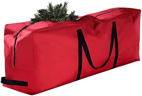 Голяма Чанта за съхранение на Коледно Cokino с Трайни Повишен Дръжки и С Двоен цип, Изкуствени Разобранные Елхи, Износостойкая Оксфорд Вещевая Чанта, Коледни Кутии