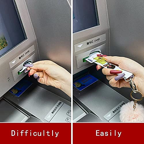 Ключодържател за улавяне карти с помпоном за дълги режийни нокти, извлекаемый от банкомат с клипс за кредитни