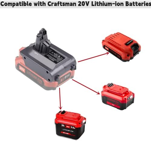 Адаптер батерии URUN V6 за прахосмукачка Дайсън V6, за литиева батерия Занаятчийска V20 20V на батерията Дайсън