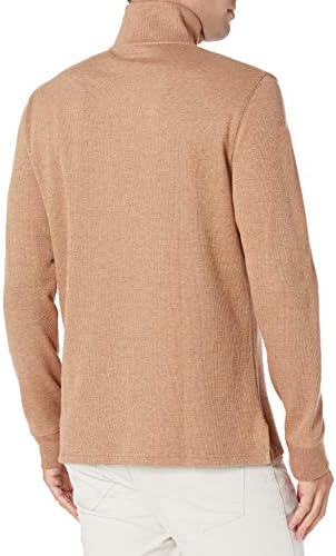 Мъжки пуловер Essentials с френски ребрата на ципове на четвърт инч