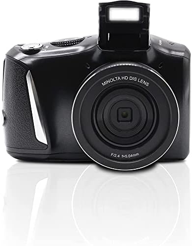 Цифров фотоапарат Minolta MND50-BK с 48-мегапикселова резолюция от 4K Ultra HD и 16-кратно цифрово увеличение (черна)