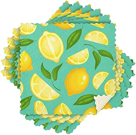 Комплект Кухненски Кърпи за миене на съдове Sinestour Lemon Lemonade, Миещи Кухненски Кърпи, Абсорбиращи Многократна