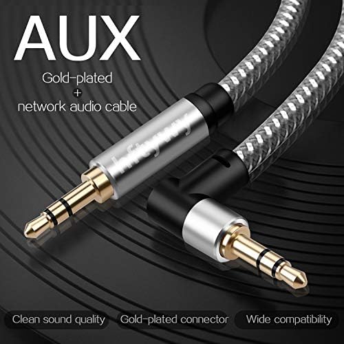 Аудио кабел Hftywy 3,5 мм на 20 метра от един мъж към мъж AUX Кабел за слушалки, aux Кабел Стерео Aux Жак Кабел към конектора