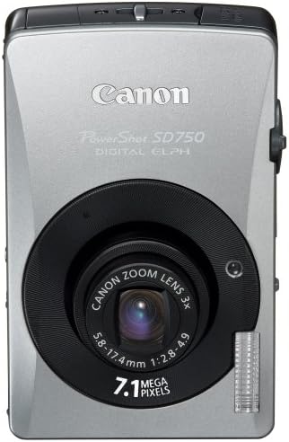 Canon PowerShot SD750 7,1 Мегапиксела цифров фотоапарат Elph с 3-кратно оптично увеличение (черен)