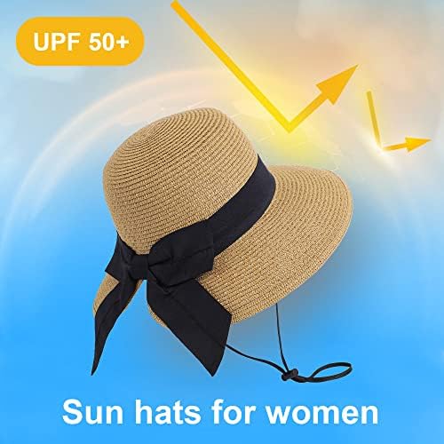 Слънчеви шапки Verabella за жени UPF 50 + Дамски Лесно Сгъваема / Упаковываемая Плажна шапка Солнцезащитная