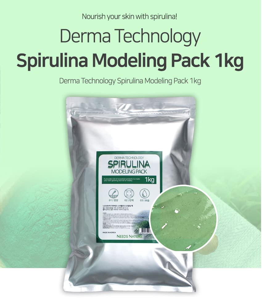 NEEDS NATURE Derma Tech Спирулина която симулира Опаковка от 1 кг + Набор от инструменти за опаковане