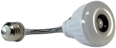 Carrismann Led лампа E26 Сензор за движение и осветеност е Гъвкава, Целяща Автоматична Лампа нощна светлина PIR от