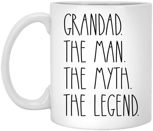 Кафеена чаша Grandad The Man The Мит The Legend Подаръци за дедушкиной чаши За Коледа - Подарък за рождения Ден - честит рожден