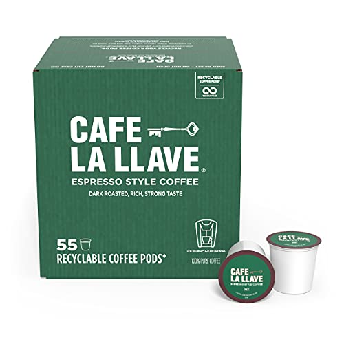 Чашата за кафе La Llave за еспресо K-Cup (72 порции) Еднократно кафе, годни за рециклиране, съвместими с кафемашини Keurig
