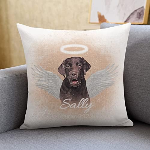 Възглавнички за леглото Декоративна Куче Паметник на Домашни любимци Крила на Ангел Потребителско Име и Дата