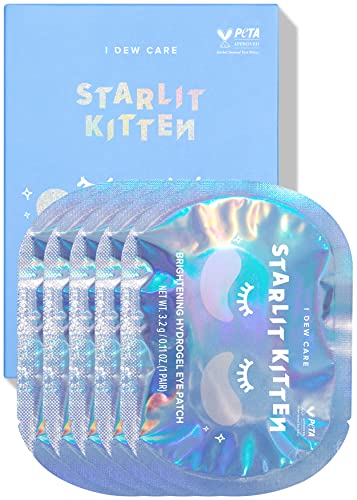 Гидрогелевая превръзка за очи I оросяване планина CARE - Starlit Kitten, 5 EA + Маслен гланц за устни - Glow Лесно, опаковане