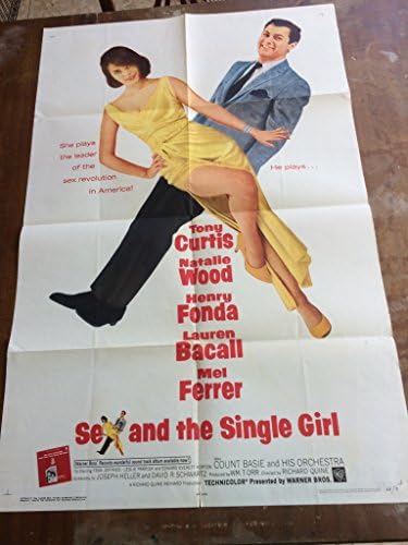 Секс и една самотна девойка, 1965 оригинален плакат 27 x 41 Лорън Бэколл, Хенри Фонда, Тони Къртис