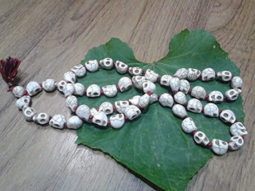 Атрактивни Бели Мъниста-Скелети от Малък с червената Тессалом за Джапы и Медитация