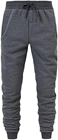 DBYLXMN Мъжки Панталони в стил хип-Хоп, Удобни Спортни Панталони Дантела с белезници, Обикновена Спортни Панталони с джоб 10