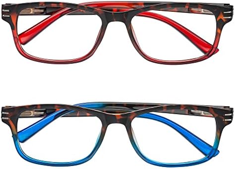 Yogo Vision Сини Светозащитные Очила с Антирефлексно покритие на Пружинном Тема, Компютърни Очила Цвят Омбре за
