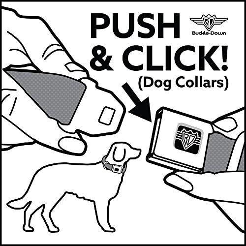 Проверка на Ключалката на Колана Яка за кучета с Черна Дъга Многоцветен от 16 до 23 инча ширина 1.5 инча