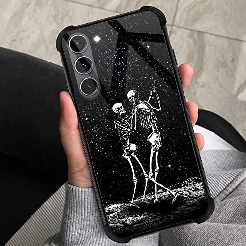 Калъф DJSOK, съвместим с Samsung Galaxy S23, с фигура на танцьорка във формата на черепа и скелета, за момчета и момичета,