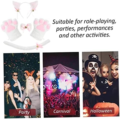 Комплект За Cosplay, Котки, Плюшени Котешки Уши, Лапи С Огърлица И Опашката На Коледното парти На Хелоуин