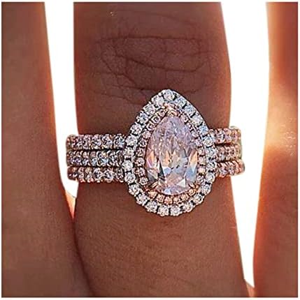 Бижута за жени, Пръстени от Бяло пръстен Подарък Бижута, ръчно изработени сватбени кройка Обручальный камък Луксозен регулируема скъпоценен камък